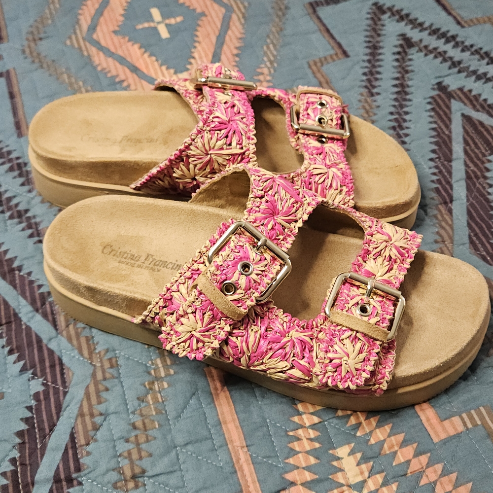 Pink and Tan Chrustina Francini Women‎ Sandals